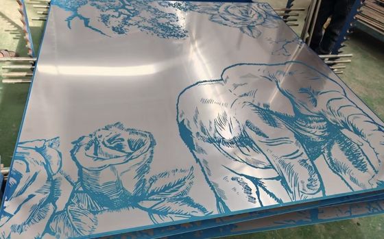 Dobra cena 201 304 316 Blacha ze stali nierdzewnej z powłoką PVD z wytrawianą powierzchnią o różnych wzorach, dekoracja ścian w hotelach i sklepach w Internecie