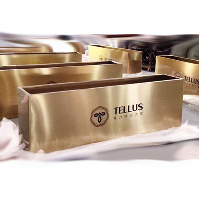 Dobra cena Foshan MXL Złoty Srebrny Kolor 304 Donice ze Stali Nierdzewnej do Projektu Miejskiego w Internecie