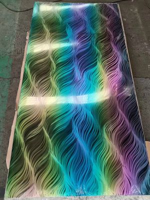 Dobra cena. Colorful Gradient Stainless Steel Plate - Modern Art Decoration And Personalized Design w Internecie