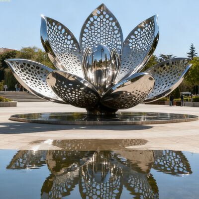 Art. Dostosowana rzeźba ze stali nierdzewnej 316L w Chinach nad morzem do parku na świeżym powietrzu