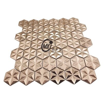 Dobra cena Hexagon Shape Stainless Steel Mosaic Tiles Modern Geometric Pattern w Internecie