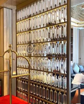 Minimalist PVD Plating Titanium Mirror 8k Polish 304 Stainless Steel Screen Partition Room Divider for Office & Home