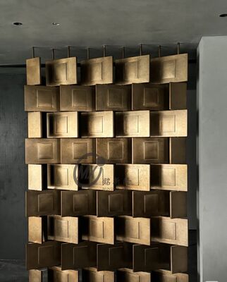 Dobra cena PVD Plating Titanium Mirror 8k Polish Stainless Steel Screen Partition Free Standing Partition Panel Dostosowywalny rozmiar w Internecie