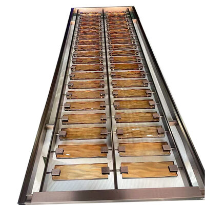 Dobra cena Luksusowe antyczne brązowe szczotkowane ściany ze stali nierdzewnej z brązowym szkłem do restauracji Hotel Dekoracja salonu w Internecie