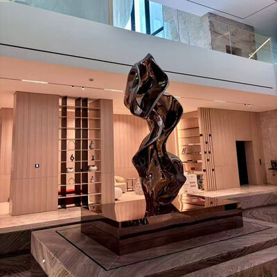 Mosiężny kolor 304 Lustrzany brąz ze stali nierdzewnej Centrum rzeźby NYC Art Gallery