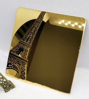 PVD Gold SS Sheet Mirror Pozłacana blacha ze stali nierdzewnej 3000 mm 2438 mm
