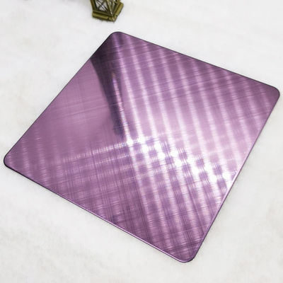 Dobra cena Klasa 304 Cross Hairline Rose Red Color Dekoracja ścienna ze stali nierdzewnej w Internecie